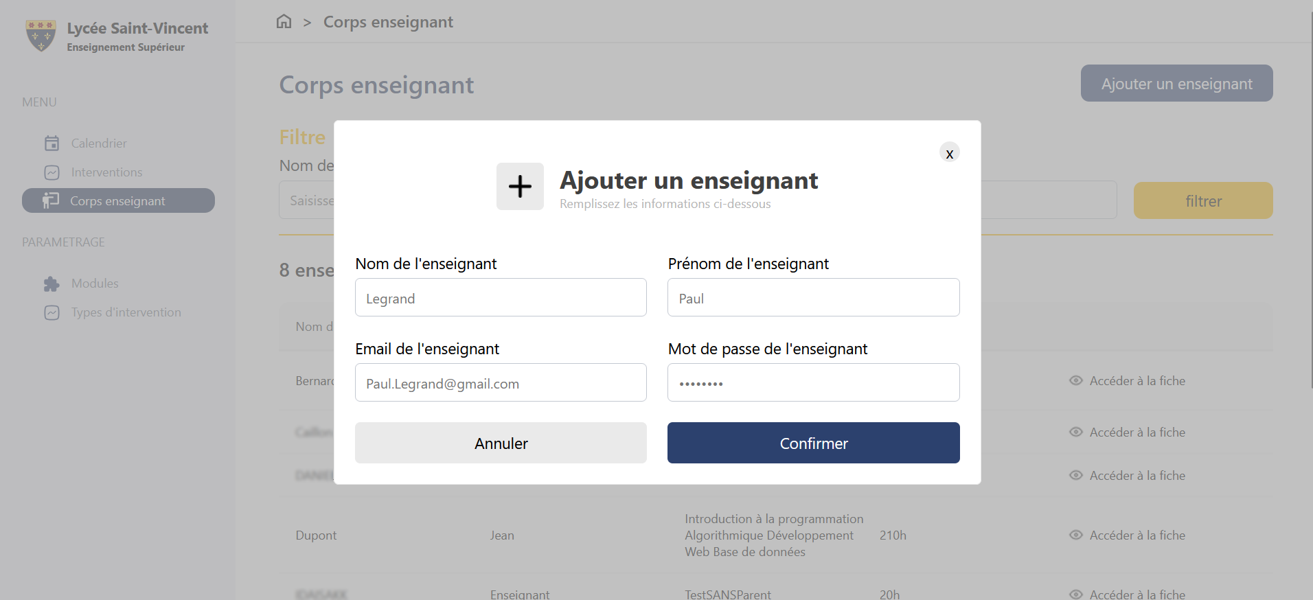 Aperçu du projet Portfolio - vue 2
